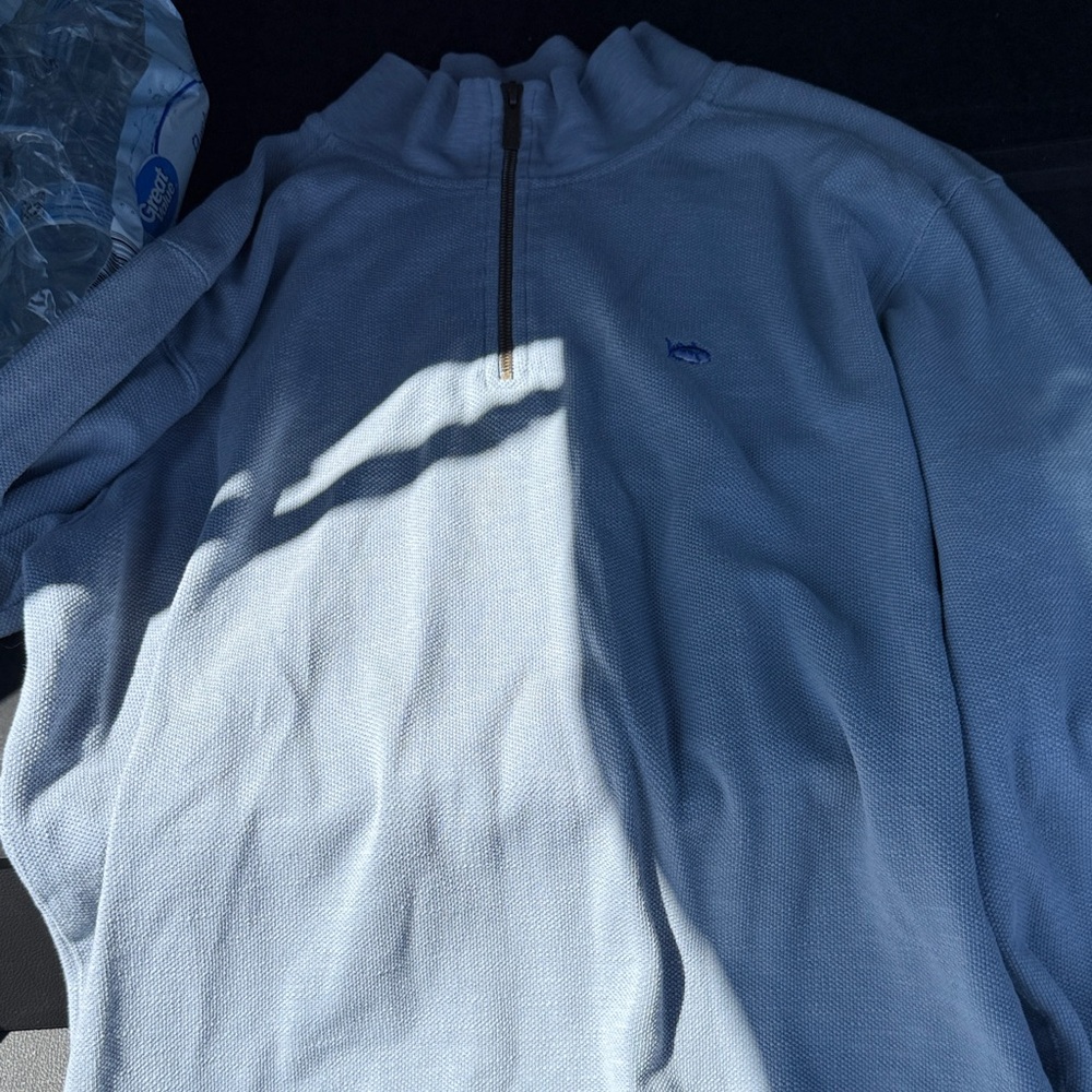 Southern Tide Light Blue Zip-Up Sweater